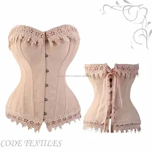 Overbust Corset Victorian brocade Overbust Corset and Pettiskirt Sets Corset Corselet,