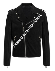 Más nuevo diseño caliente de los hombres de cuero de gamuza chaqueta - Product Image 1