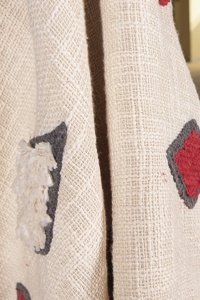 หรูหราสีขาวผ้าฝ้ายผ้าห่มจากอินเดีย Bohemian ทอปัก Handmade Pom-Pom ผ้าห่มขายส่งทอโยนผ้าห่ม - Product Image 2