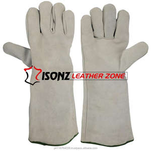 Guantes DE SEGURIDAD XL de alta calidad, soldadura Tig, cuero dividido de vaca, guantes antideslizantes anticortes antiimpacto - Product Image 3