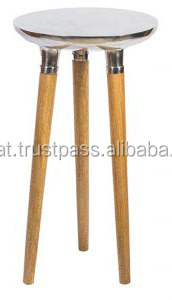 TABLE basse en bois massif/ALUMINIUM, TABLE basse, ronde, offre spéciale - Product Image 5