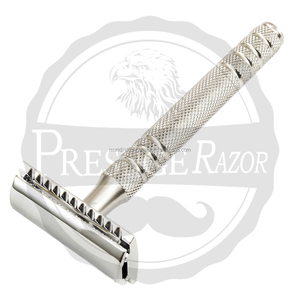 มีดโกนขอบคู่เพื่อความปลอดภัยมีดโกนหนวดโลหะทองเหลือง1556มืออาชีพจาก Prestige - Product Image 3