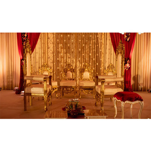 Sillas para Ceremonia de Boda Hindú, Sillas Mandap de Diseño Único, Muebles Mandap de Madera Tallada para Bodas Indias, Washington - Product Image 1