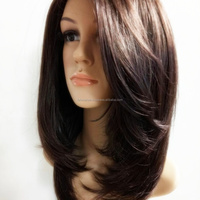 Superbe perruque pour femme, couleurs naturelles, cheveux vierges Remy 100% humains, extensions de cheveux indonésiens, résistantes à la chute, douces et brillantes, 8"-32"