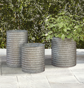 Jardinière ronde galvanisée pour l'usage de plancher - Product Image 3