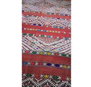 Artesanía marroquí kilim sabra, alfombra Berber tejida a mano, alfombra bereber - Product Image 1