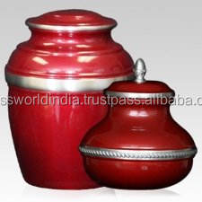 Urna de cremación para adultos con hojas de latón negro de estilo americano Brassworld India's Wooden-Metal Keepsake Funeral Supplies - Product Image 2