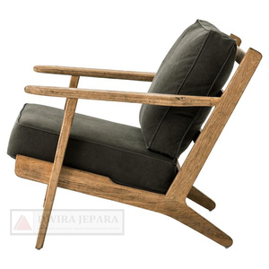 เก้าอี้ห้องนั่งเล่นพร้อมไม้สักโบราณสไตล์เฟอร์นิเจอร์กลางศตวรรษ - Product Image 3