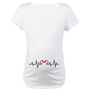 2020 New Design Full Comfort Eco-Friendly Plaid Beading Maternity T-Shirt-Pregnancy Shirt - Product Image 2