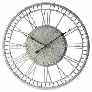 GRAY COLOR IRON WELL CLOCK LUXURY GALVANIZED TIMER PLEASE SENT A INQUIRY LOW PRICE IRON WALL CLOCK