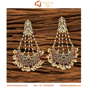 Boucles d'oreilles espagnoles en plaqué or, pour femme, bijoux indomptés, dorés, modèle 8410 - Product Image 1