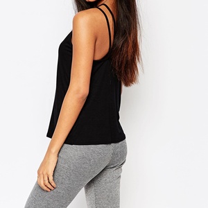 Débardeur de yoga sans manches pour femmes crop top uni personnalisé vêtements de fitness grande taille OEM vêtements de gros - Product Image 2