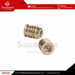 Insertos hexagonales métricos de latón – Tuercas moleteadas de alto rendimiento con rosca M3 UNC, acabado pulido estañado - Product Image 2