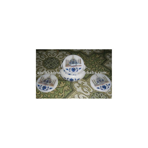 Marble Inlay Taj Mahar Work Beautiful Coaster Set - Product Image 1