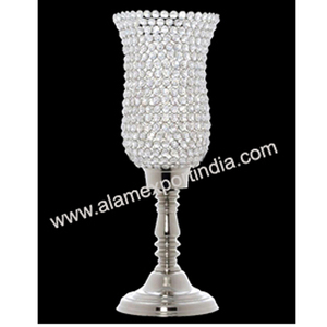 Portavelas de huracán, diseño personalizado, portavelas de huracán con cuentas de cristal para boda, hogar, mesa, centro de mesa decorativo - Product Image 1