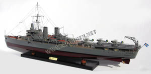 Elegante HMS GOTLAND modelo de madera barco de batalla elegante accesorio de juguete inflable - Product Image 2