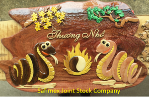 Arte de Pared Tallado en Madera, Arte de Pared Asiático en Madera, Intarsia/Placa de Madera con Frases - Product Image 2