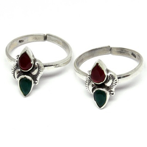 Anillo de plata de primera ley con forma de dedo para mujer, sortija, plata esterlina 925, ónix verde, diferentes tipos - Product Image 4