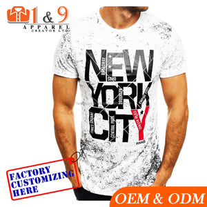 Camiseta con Logo impreso para hombre, ropa 2017 de algodón, OEM, con estampado en blanco/bordado, servicio OEM para adultos, 100%, barata, venta al por mayor - Product Image 5