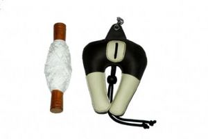 Leurres de fauconnerie leurres en cuir véritable fauconnerie fer à cheval leurres en cuir noir - Product Image 2