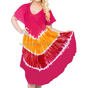 ชุดเดรสชายหาดเซ็กซี่สุดฮอตสำหรับผู้หญิง,ชุดเดรสผ้าเรยอนมัดย้อมเดรสร่มฮอตปี2018 - Product Image 1