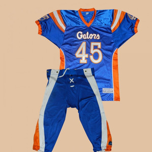 Uniforme de football américain personnalisé en gros pour adultes, uniforme d'équipe personnalisé, manches courtes, unisexe, taille plus, toutes saisons, 100% polyester, broderie - Product Image 1