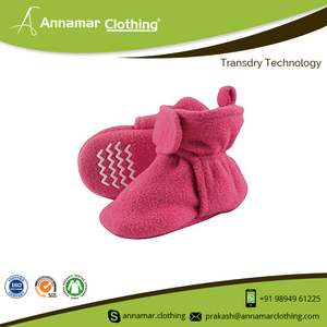 Manufacturer In India High Quality 100% Cotton Fleece Baby Booties with GOTS Certified - Baby-Booties-Cotton-Fabric-New-Born - Product Image 6
