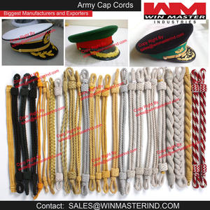 Gold Lace Chin Strap for Ceremonial Bandsman <b>Peaked</b> <b>Cap</b> - Product Image 3