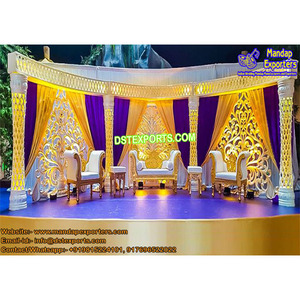 เวทีงานเลี้ยงฉลองสมรสแบบเอเชียสุดอลังการ ทำจากไฟเบอร์กลาส ขนาดสั่งทำได้ ตกแต่งงานแต่งงานหรูหรา - Product Image 1