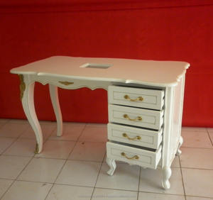 Meuble professionnel mongol blanc, 4 tiroirs, meuble de Salon, manucure, blanc, style Baroque - Product Image 5