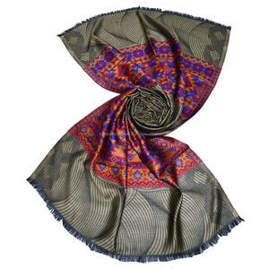 2023 럭셔리 브랜드 여성용 모달 스카프 우아한 패턴 히잡 숄 우수한 품질 부드러운 대나무 원사 전통 숄 - Product Image 2