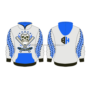 Custom Skull Baseball Sweat Hoodie - Product Image 3