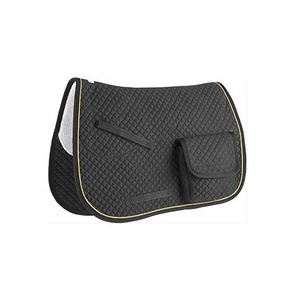 Tapis de selle matelassé en coton vert clair effet diamant avec rembourrage en polyester, couleur et taille personnalisables, style anglais élégant, marque LLT - Product Image 2