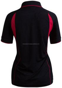 Chemise à manches courtes zippée noire pour femmes / Polo / Chemise de sport - Product Image 3