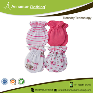 100% Organic Cotton Scratch Resistant Winter Baby Mittens - Product Image 2