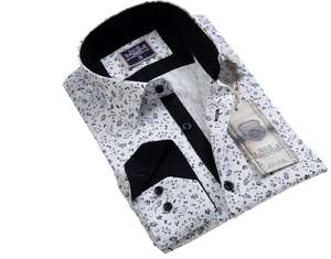 Mini Floral Print Men Shirt, Shirts, Corbat, Hemd , Rubaska, Shirt Production Turkey - Product Image 1