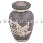 Aquarium bleu petit souvenir en aluminium crémation Urn Brassworld inde - Product Image 6