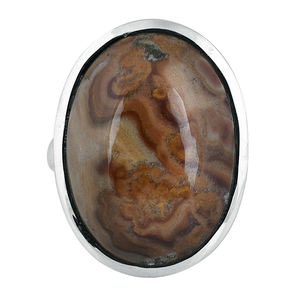 925พลอยแจสเปอร์ทรงรีที่สวยงามแหวนเงินสเตอร์ลิงแหวนชุบเงินคลาสสิกแหวนแฟชั่นสำหรับทุกเพศ - Product Image 1