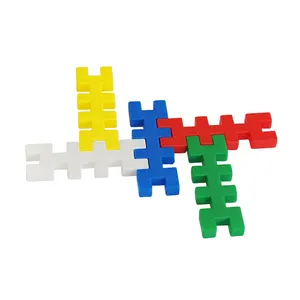Mainan Pembelajaran Laris Stik Penghubung Plastik Manipulasi Matematika Blok Bangunan Puzzle 3d