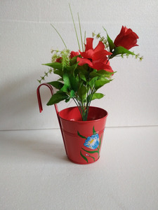 Macetero de hierro de Metal para decoración del hogar, cerca de pared colgante para balcón y jardín - Product Image 2