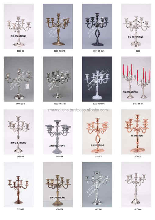 Modern Silver Metal Table Top Candle Holder Crystal Stand with Candelabra Lanterns Hot Selling Home Decoration Item