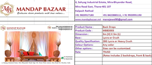 บดขยี้ฉากหลังด้วยวัสดุผ้าสำหรับตกแต่งงานแต่งงานทำสีและขนาดตามสั่ง - Product Image 5