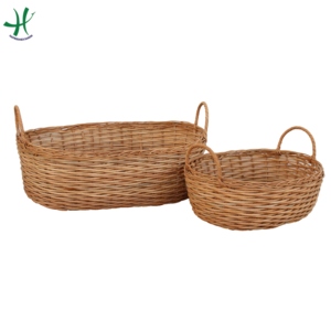 Cesta de pan de ratán rectangular de grado alimenticio ecológico, bandeja de cesta druit de mimbre para ventas al por mayor, cesta de almacenamiento de mimbre - Product Image 5