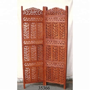 Carved Wooden <b>Screen</b> / Folding Room Dividers - Product Image 1