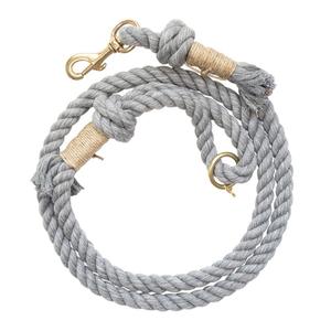 Correa de perro Ombre de algodón de lujo, sólido y elegante, Color de 2 tonos, Asa de cuero acolchada de plomo para mascotas, encaje de entrenamiento trenzado suave fuerte para - Product Image 3