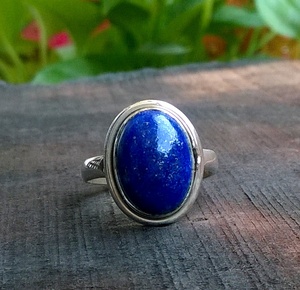 2017 anillo de lapislázuli de plata hecho a mano anillo de piedra de perla y diamante de plata esterlina joyería de boda elegante con incrustaciones de ajuste - Product Image 1