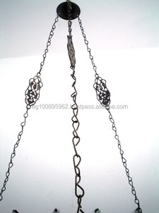 Lustre oriental marocain BR227 de grande taille, avec des lumières pendantes en verre teinté - Product Image 4