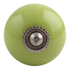 Handmade Handle <b>Knobs</b> Lime Solid Hand Painted Kitchen <b>Knobs</b> <b>Ceramic</b> <b>Knobs</b> - Product Image 1