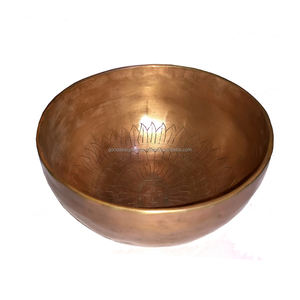 Cuenco para cantar tibetano, cuenco para cantar antiguo a la moda, hecho a mano, bronce - Product Image 1