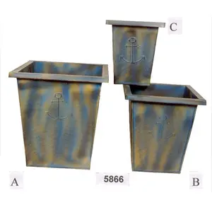 กระถางต้นไม้โลหะสำหรับตกแต่งบ้านและสวนของตกแต่งโรงแรม - Product Image 1